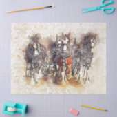 馬の耕作 薄葉紙 (クラフト)