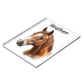 馬の肖像パーソナライズ ノートブック (左側)