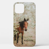 馬の肖像 オーダーメイド 馬の動物 パーソナライズ Case-Mate iPhoneケース (裏面)