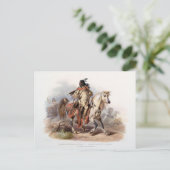 馬の背に黒足のインディアン ポストカード (スタンド正面)