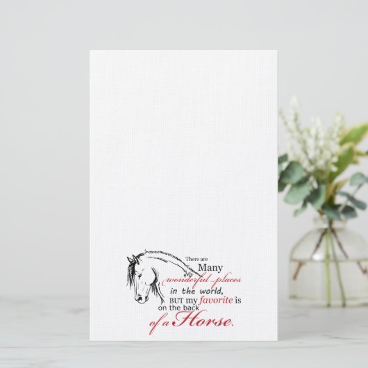 馬の背に 便箋 (スタンド正面)