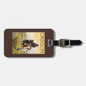 馬の背のヴィンテージ旅行ポスターのカウボーイ ラゲッジタグ (正面横)