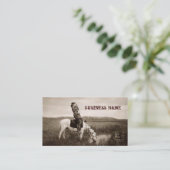 馬の背の名刺のヴィンテージのインディアン 名刺 (スタンド正面)