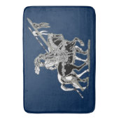 馬の背の浴室の敷物の2人の騎士 バスマット (正面縦)