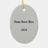 馬の背の絵画の騎士 セラミックオーナメント (裏面)