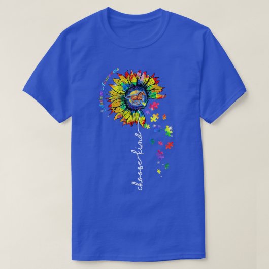 馬の自閉症のシャツは親切な自閉症の意識ホを選択 Tシャツ (デザイン正面)