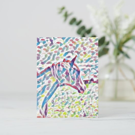 馬の色のはがき ポストカード (スタンド正面)