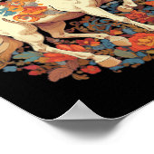 馬の花フローラ乗馬馬馬馬競馬団 ポスター (角)