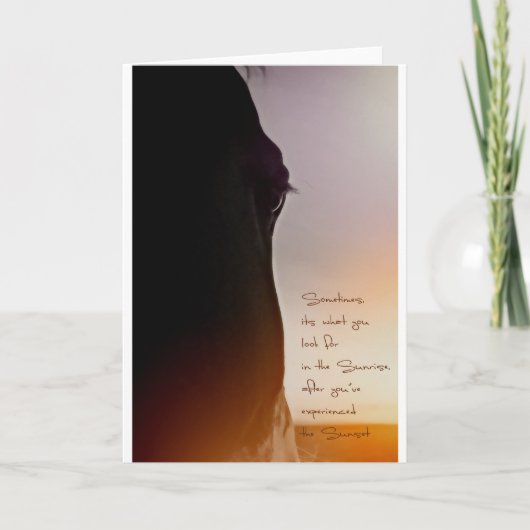 馬の芸術および活気づけるな引用文 カード (正面)