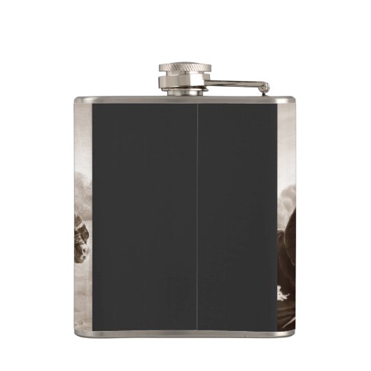 馬の芸術で馬上槍試合をしている中世騎士 フラスク (裏面)