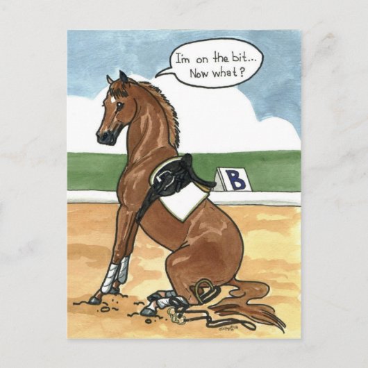 馬の芸術のビットで今何 ポストカード (正面)