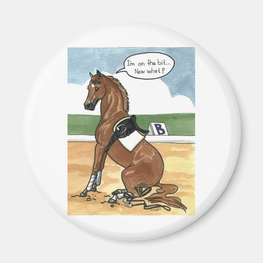 馬の芸術のビットで今何 マグネット (正面)
