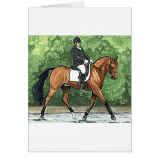 馬の芸術の馬場馬術の馬湾の小走りに走ること