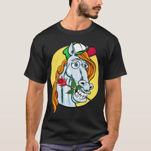 馬の芸術的なかっこよさ Tシャツ (正面)