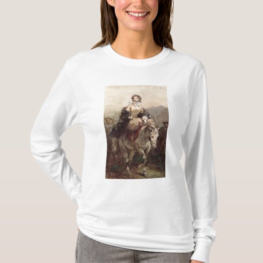 馬の若い女性 Tシャツ (正面)
