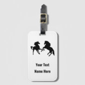 馬の荷物タグとカスタム文字名と色 ラゲッジタグ (正面縦)