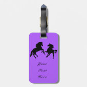 馬の荷物タグ – カスタム文字と色 ラゲッジタグ (裏面縦)