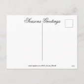 馬の荷車を引くクリスマス シーズンポストカード (裏面)