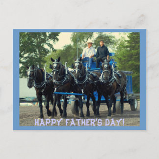 馬の荷車を引くショー ポストカード