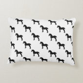 馬の荷車を引くシルエット アクセントクッション (裏面)