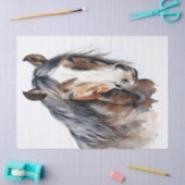 馬の荷車を引く切り離 薄葉紙 (クラフト)