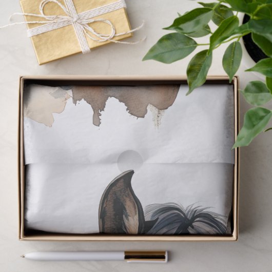 馬の荷車を引く切り離 薄葉紙 (ギフト)