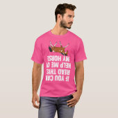 馬の表示アップサイドダウン馬術Showjumping Comp Tシャツ (正面フル)