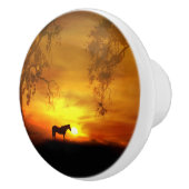 馬の装飾ノブ セラミックノブ (右)