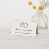 馬の西素朴国の結婚式ありがとう プレイスカード (正面)