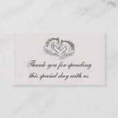 馬の西素朴国の結婚式ありがとう プレイスカード (正面)