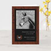 馬の西茶色のペット悔やみや弔慰の損失 カード (黄色い花)