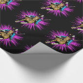 馬の西部のギフトの包装紙の女性のカーボーイ ラッピングペーパー (角)