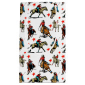 馬の西部のロデオの女性のカーボーイ スモールペーパーバッグ (正面)