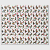 馬の西部のロデオの女性のカーボーイ ラッピングペーパー (フラット)