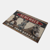 馬の覚えあなたの蹄を拭く ドアマット (アングル)