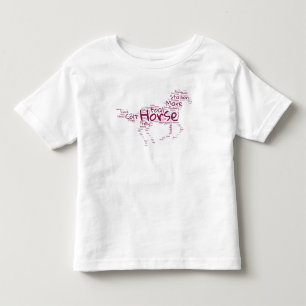 馬の言葉の雲の女の子シャツ - 馬の感動 トドラーTシャツ
