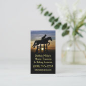 馬の訓練と乗馬のレッスン 名刺 (スタンド正面)