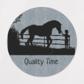 馬の訓練の追跡シール ラベル (デザイン1)