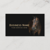 馬の訓練の馬乗ウマ科のり 名刺 (正面)