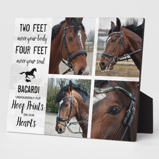 馬の記念品の贈り物の写真コラージュプラーク フォトプラーク (側面)