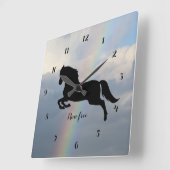 馬の記念壁時計 スクエア壁時計 (傾斜)