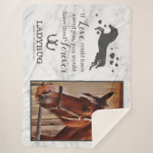 馬の記念 – 大理石の写真立て シェルパブランケット (正面)