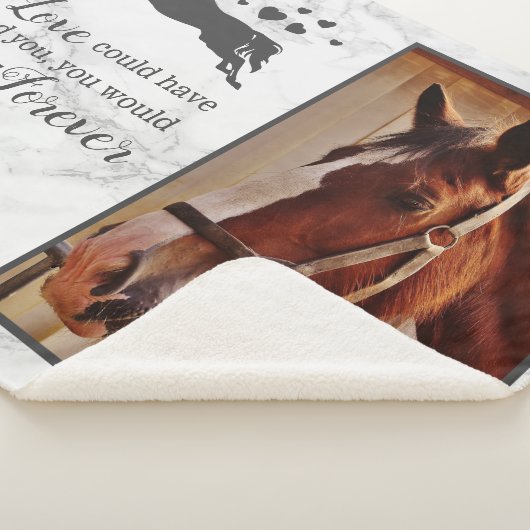 馬の記念 – 大理石の写真立て シェルパブランケット (3/4)