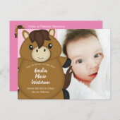 馬の誕生のお知らせ ポストカード (正面/裏面)