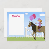 馬の誕生会のサンキューカード サンキューカード (正面/裏面)