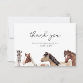 馬の誕生日お礼カード サンキューカード (正面)