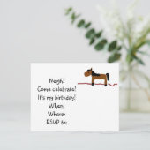 馬の誕生日のパーティの招待状 招待状 (スタンド正面)
