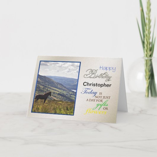 馬の誕生日カード名を追加!. カード (正面)