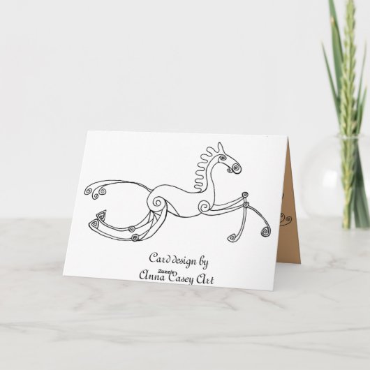 馬の誕生日カード カード (裏面)