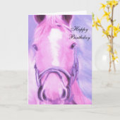 馬の誕生日カード カード (黄色い花)